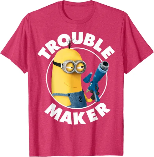 Vista 30 de Despicable Me Minions Kevin Fabricante de Problemas Gráfico Camiseta Negro