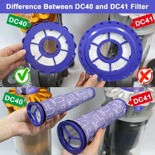 Vista 3 de Lemige Paquete de 2 filtros postmotor y 2 piezas de repuesto de filtros premotor para Dyson DC40, animal de bola ligera/delgada, múltiples pisos