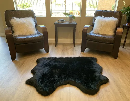Vista 52 de LAMBZY Alfombra de pelo de oveja sintética, hipoalergénica, súper suave, sedosa para sala de estar, habitación de los niños, sofá