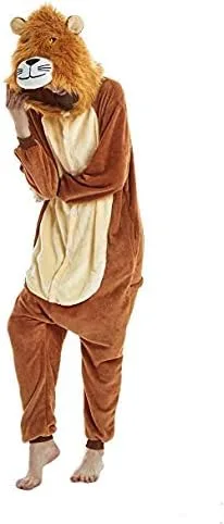 Vista 6 de Pijama unisex para adultos, para disfraz de león, disfraz de Halloween