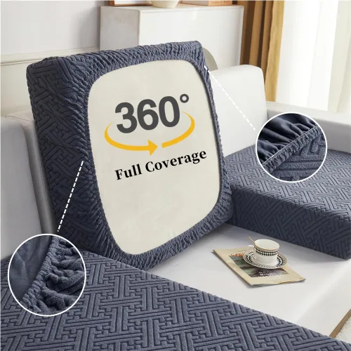 Vista 3 de Fundas de sofá mágicas 2024, fundas lavables, elásticas, impermeables, universales, fundas de cojín para sofá seccional de 1/2/3, protector