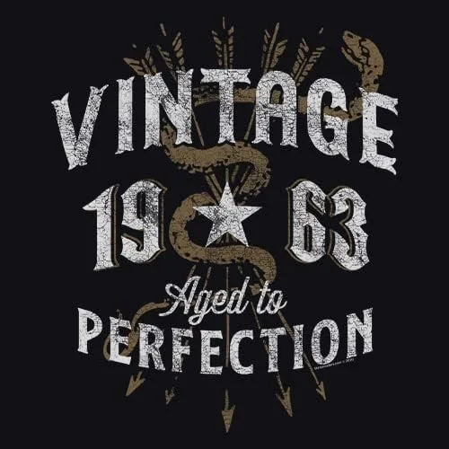 Vista 5 de Camisa de regalo de cumpleaños número 60 para hombre, vintage 1963 envejecido a la perfección, flechas, regalo de cumpleaños 60