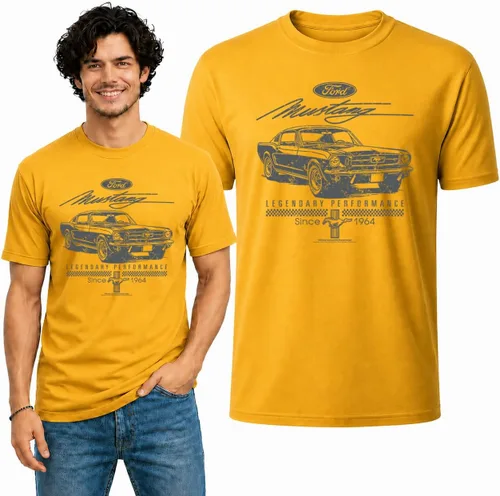 Vista 8 de Wild Bobby Ford Mustang Shirt Legendary Performance Est 1964 Men's T-Shirt Gris jaspeado/Mustang