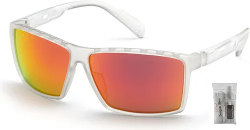 Vista 2 de Adidas SP0010 Gafas de sol rectangulares para hombre + paquete con kit de diseño iWear