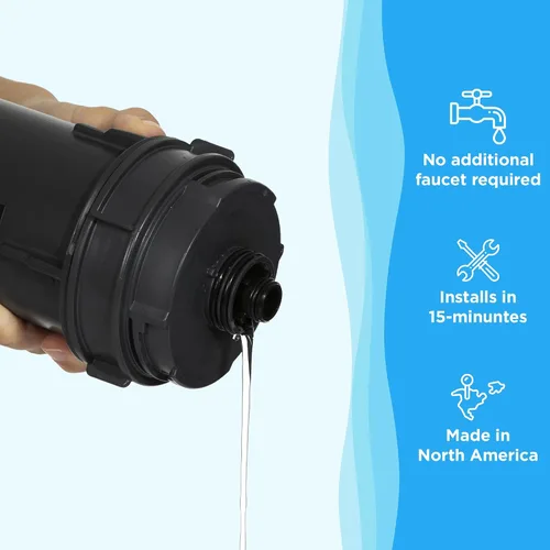 Vista 6 de HOMEWATER EZChange - Filtro de agua para debajo del fregadero de una sola etapa Sistema de filtración de agua supremo de conexión directa Reduce