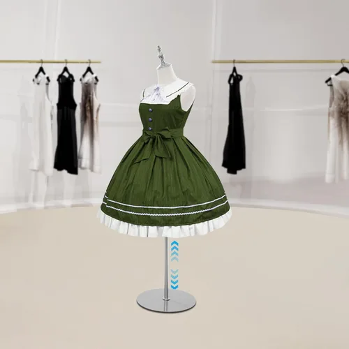 Vista 2 de Maniquí de forma de vestido, 27-51 pulgadas de altura ajustable, cuerpo de maniquí, cuerpo de maniquí femenino, torso femenino, soporte para ropa
