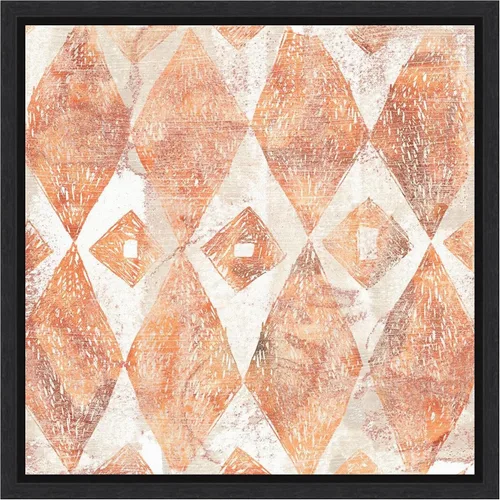Vista 8 de Amanti Art Framed Canvas Wall Art 16x16 Red Earth Textile VI by June Erica Vess, Framed Wall Art Canvas, Abstract Artwork, Traditional Decor, Small