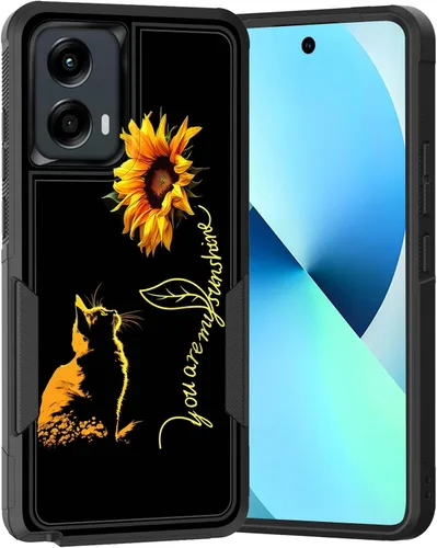 Vista 276 de para Moto G Play 4G 2024, funda de dos capas híbrida resistente y a prueba de golpes, PC duro + silicona suave protectora para Motorola Moto G Play