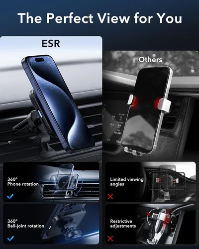 Vista 8 de ESR para Cargador de Coche MagSafe de 15W, Cargador de Coche MagSafe, Soporte Magnético Inalámbrico para Ventiscacha/Salpicadero para iPhone