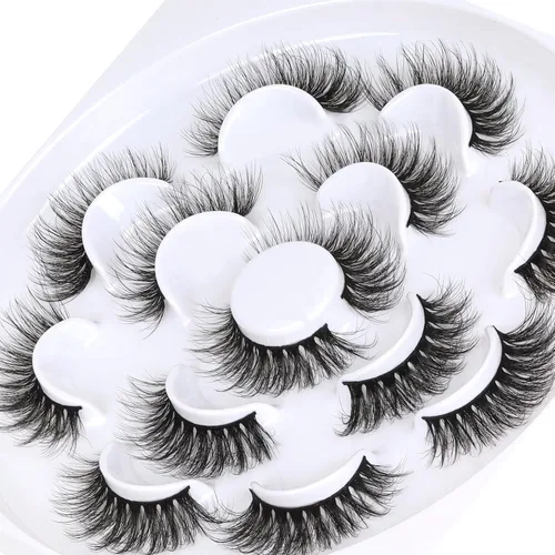 Vista 9 de Veleasha Pestañas postizas de manga puntiagudas, 100% hechas a mano, aspecto natural, pestañas postizas ligeras con banda transparente suave