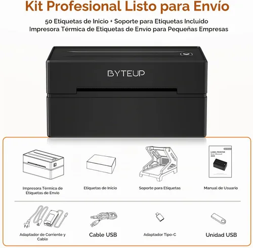Vista 6 de Bluetooth Thermal Shipping Label Printer, 4x6 Wireless for Business