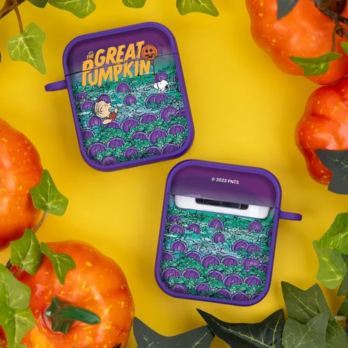 Vista 3 de Affinity Bands Peanuts Halloween HDX - Funda compatible con Apple AirPods Gen 1 y 2 (gran calabaza)
