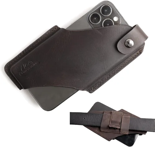 Vista 7 de Topstache Funda de cuero para teléfono celular para iPhone 17/17 Pro/16/16 Pro - Funda para teléfono celular con clip para cinturón para hombres
