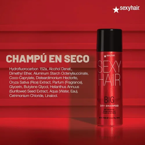 Vista 3 de SexyHair Big Dry Shampoo Elimina aceites e impurezas Proporciona volumen adicional Todo tipo de cabello