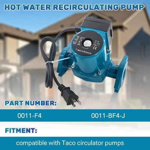 Vista 2 de 0011-F4 Hot Water Circulator Pump 1/8 HP 115V Compatible with Taco