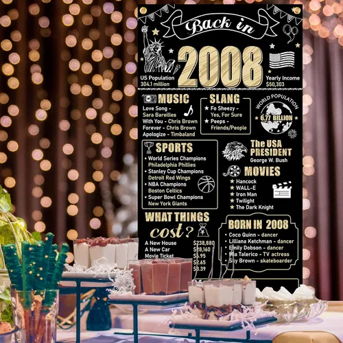 Vista 3 de Decoraciones de cumpleaños número 18 para niños y niñas, cartel de puerta de feliz cumpleaños de 18 años, suministros de fiesta, cartel de fondo