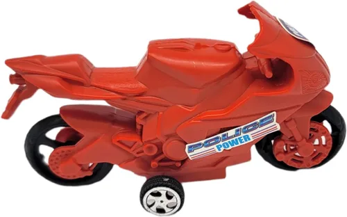 Vista 9 de AMERICAN WIT Paquete de 12 motos de tracción (4,25 pulgadas) 12 bicicletas, varios colores: rojo, negro y azul. Plástico