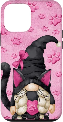 Vista 16 de Black Cat Halloween Gnome Decor Cute Pattern for Cat Mom Case for iPhone 17