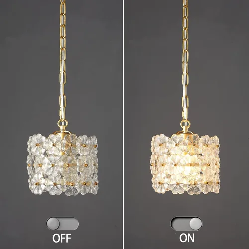 Vista 6 de Lámpara colgante de cristal, lámpara de techo colgante ajustable dorada moderna para isla de cocina, comedor, sala de estar, dormitorio