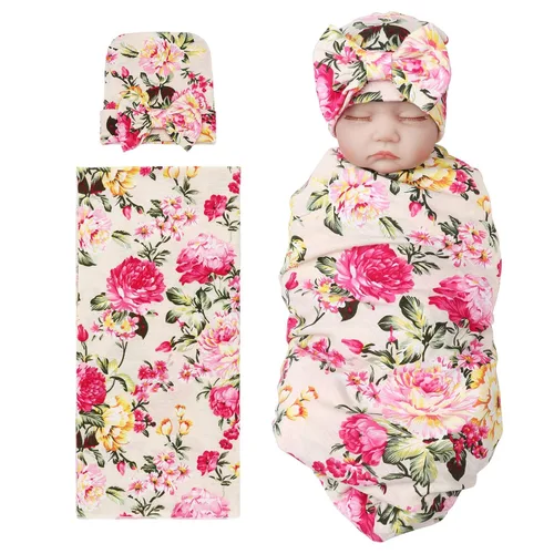 Vista 24 de DRESHOW BQUBO - Conjunto de gorro de algodón para bebé, manta para recién nacido, con orejas de oso, tarjeta de anuncio de nacimiento de madera