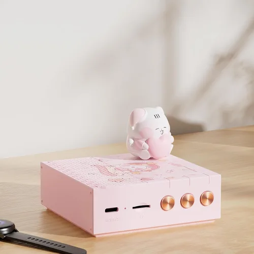 Vista 8 de ICARER - Altavoz pequeño inalámbrico, altavoz Bluetooth de animales Kawaii con tiempo de reproducción de 20 horas y tarjeta TF, caja de música