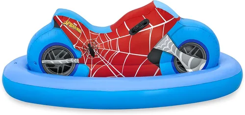 Vista 5 de Bestway Spider-Man - Flotador de piscina para motocicleta, 66.9 x 33.1 in