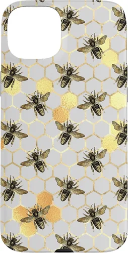 Vista 9 de iPhone 12 Pro Max Bumble Bee - Honeycomb Apicultor amarillo Abeja patrón caso