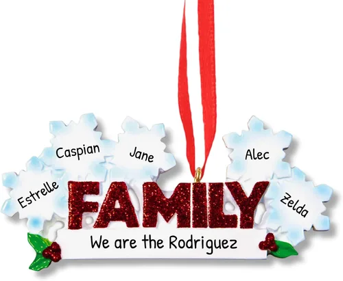 Vista 12 de Adorno de Navidad familiar personalizado – Adornos personalizados para tía, adorno de la mejor tía de la historia, adornos de regalo personalizados