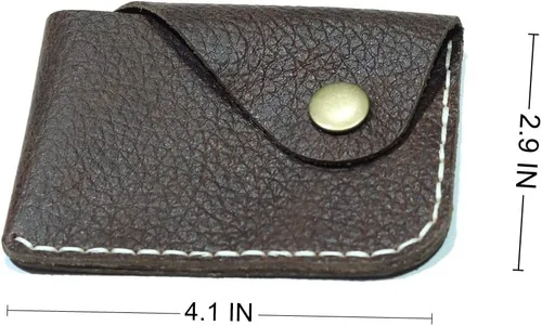 Vista 56 de Leather Card Holder Wallet, Compact Design with Slots for Cards and Cash (light brown)