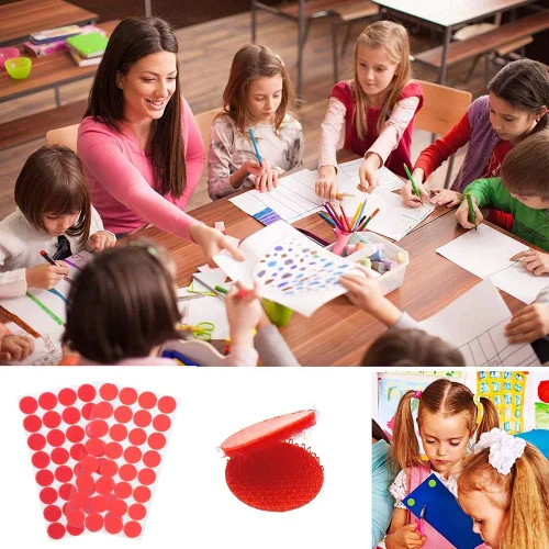Vista 5 de DFYOUHOME® 128 pares de puntos autoadhesivos redondos de 1 pulgada de gancho y bucle con cinta adhesiva impermeable en la parte trasera de tira