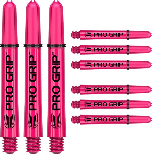 Vista 11 de Target Darts Pro Grip Shafts – Set of 9 3 Sizes (Short, Intermediate, Medium), 12 Colours Dart Stems, Professional Darts Accessories, 2BA Shaft