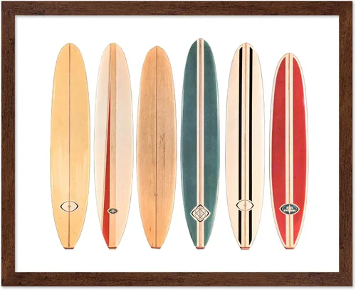 Vista 13 de Poster Master Póster clásico costero, impresión acuática vintage, regalo para artistas, amigos, atrapa las olas, surfistas en el mar, playa, costa