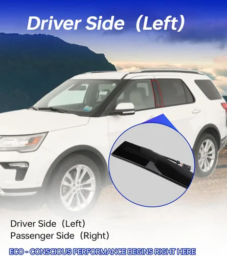 Vista 8 de Flecto Moldura de puerta, panel de moldura de puerta, lado del conductor (izquierdo), compatible con Ford Explorer 2011-2019, teclado de entrada sin