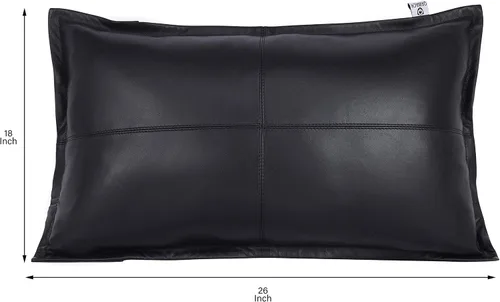 Vista 4 de Funda de almohada rectangular de piel de cordero – Funda de cojín para sofá – Fundas decorativas para sala de estar y dormitorio, caja negra