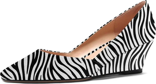 Vista 13 de MODENCOCO Zapatos de tacón bajo con cuña de tacón bajo para mujer, con puntera cuadrada, 2 pulgadas Beige