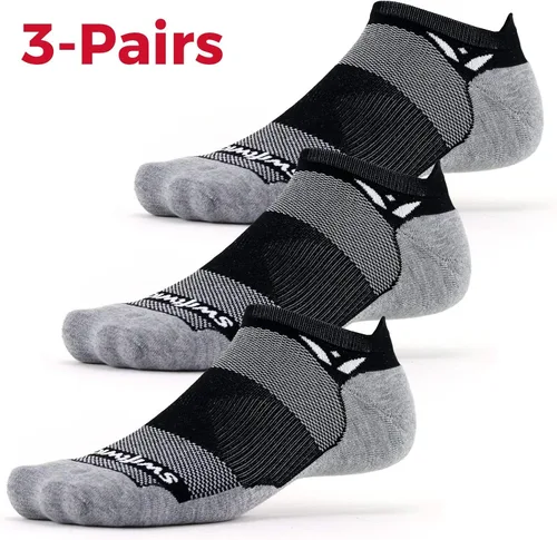 Vista 2 de Swiftwick - MAXUS ZERO Tab (3 pares) calcetines para correr y golf, cojín máximo