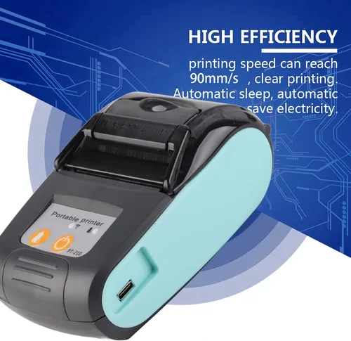 Vista 8 de Mini impresora térmica de recibos de 2.283 in, compatible con Bluetooth 4.0, Android y impresora térmica directa USB para impresora ESC/POS/recibos