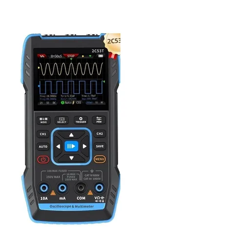 Vista 6 de 2C23T, 2C53T 3-en-1 Osciloscopio Digital Multimetro DDS Generador de Señal (2C23T)