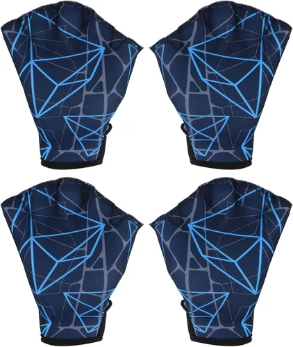 Vista 13 de PATIKIL Guantes acuáticos de natación guantes de natación con malla de impresión de resistencia al agua accesorios de entrenamiento para natación