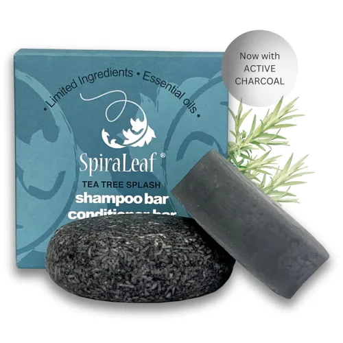 Vista 7 de SpiraLeaf Juego de barra de champú y acondicionador, aceites esenciales puros de lavanda fresca, aroma ligero, ingredientes limitados, fórmula