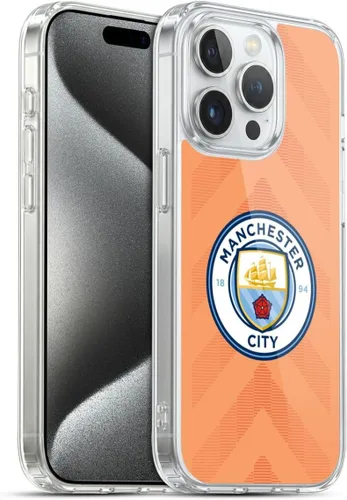 Vista 33 de Head Case Designs Funda de gel con licencia oficial del Manchester City Man City FC Away 2022/23 [protección de grado militar] compatible con Apple