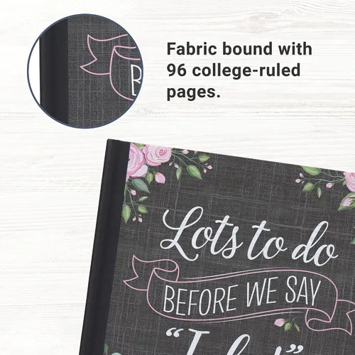 Vista 3 de Let's Make Memories Cuaderno personalizado para novias, planificador de boda, organizador de recuerdos, mensaje personalizado