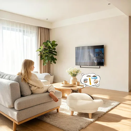 Vista 6 de Kitten - Sofá cama para gatos blancos, sofá para mascotas con patas