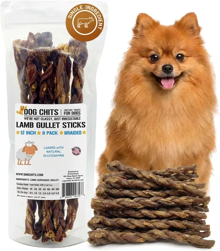 Vista 9 de Dog Chits Masticables de esófago de ternera para perros y cachorros – Todo natural de un solo ingrediente – Alto en proteínas, carne seca baja