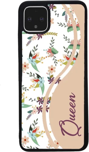 Vista 3 de Funda de goma negra personalizada con flores pastel vintage compatible con Google Pixel 10, 10 Pro, 10 Pro XL, 9a, 9 Pro, Pixel 9, Pixel 9 Pro XL