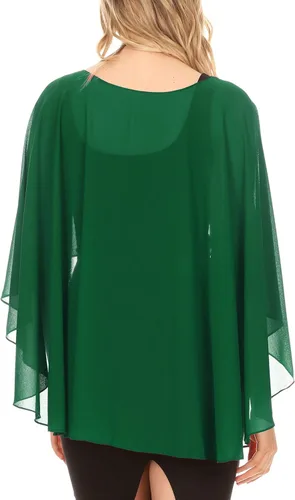 Vista 2 de Sakkas Anya - Abrigo de gasa suave para mujer, para boda, dama de honor, bolero
