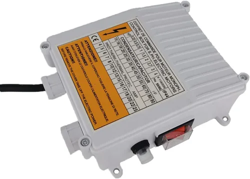 Vista 2 de Caja de control de bomba de pozo sumergible de 110 V/60 Hz, accesorios de 0.75KW 1HP con interruptor de arranque, controlador y disyuntor