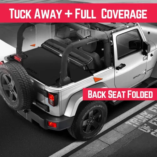 Vista 7 de GPCA cubierta para caja con correa de sujeción para el asiento y 3 configuraciones para Jeep Wrangler 2DR JK para modelos 2007- 2017 Sports/ Sahara
