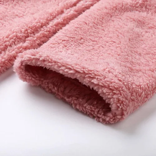 Vista 6 de Batas cortas para mujer, bata de baño de forro polar con capucha para mujer, batas cortas suaves y cálidas para spa
