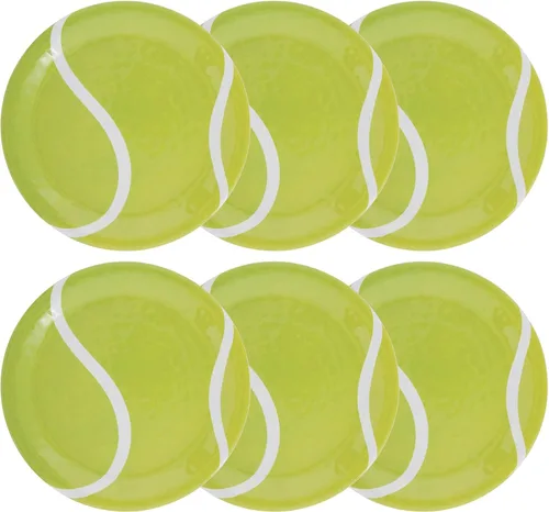 Vista 5 de UP Chianti - Juego de platos de ensalada de melamina con forma de flor para risotto, pasta y ensalada, sin BPA, aptos para lavavajillas, multicolor